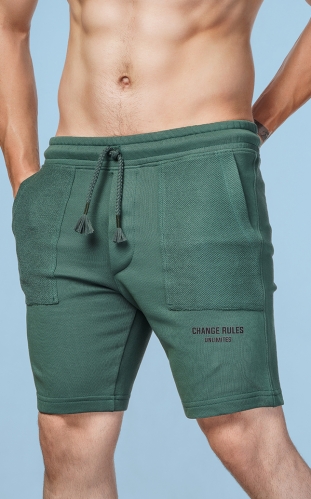 شلوارک مردانه پشت دورس سه نخ سبز چاپدار