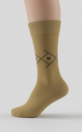 جوراب ساقدار مردانه سوپر پنبه طرح 34