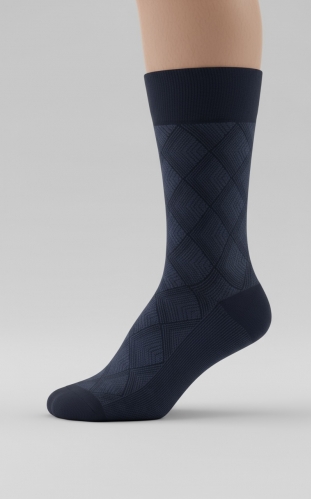 جوراب ساقدار مردانه سوپر پنبه طرح 27