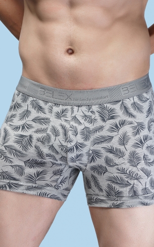 شورت مردانه پادار کش ژاکارد اسپورت طرح برگ- بسته 2 عددی