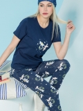 ست زنانه تی شرت و شلوار چاپدار