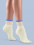 جوراب نیم ساق زنانه سوپر پنبه طرح 3